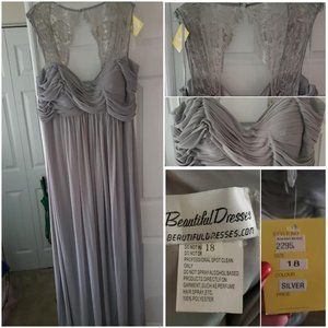 Silver "Beautiful Dresses" . Size 18 NWT
